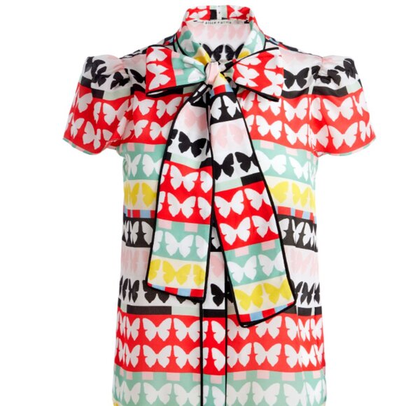 Alice & Olivia JEANNIE BUTTON DOWN NWT - Picture 1 of 9